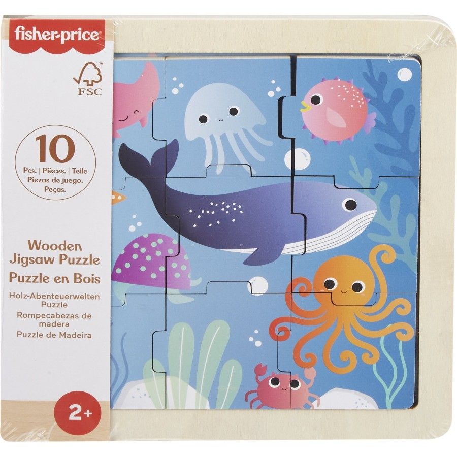 Fisher Price Fából készült puzzle puzzle óceán hxv15 hxv17 -