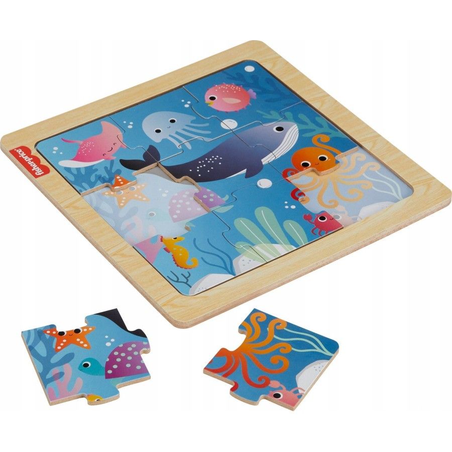 Fisher Price Fából készült puzzle puzzle óceán hxv15 hxv17 -