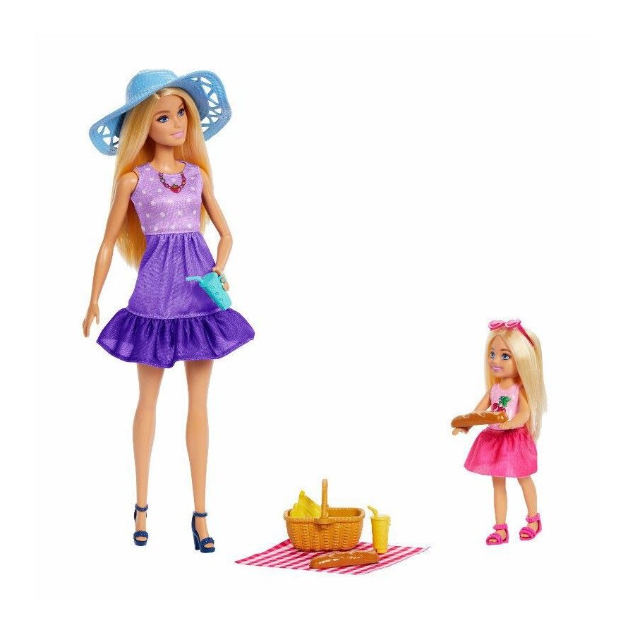 Barbie Siostry na pikniku lalki zestaw JBF43 - 194735258642