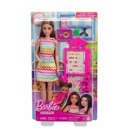 Barbie lalka Nauczycielka + akc.szkolne JCR76