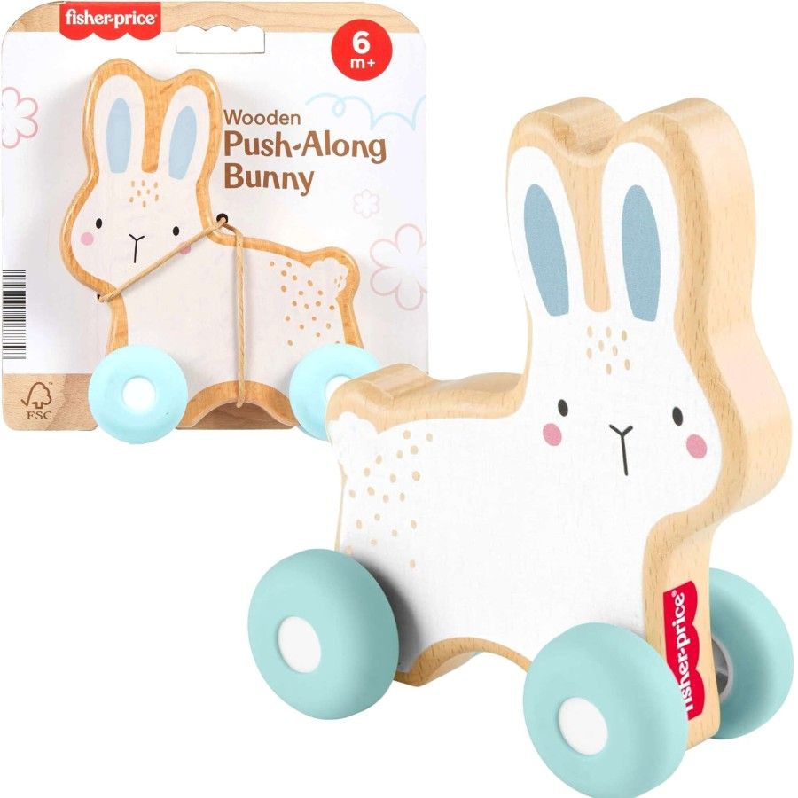 Fisher Price Coniglio in legno per spingere JDM52 - 194735287857
