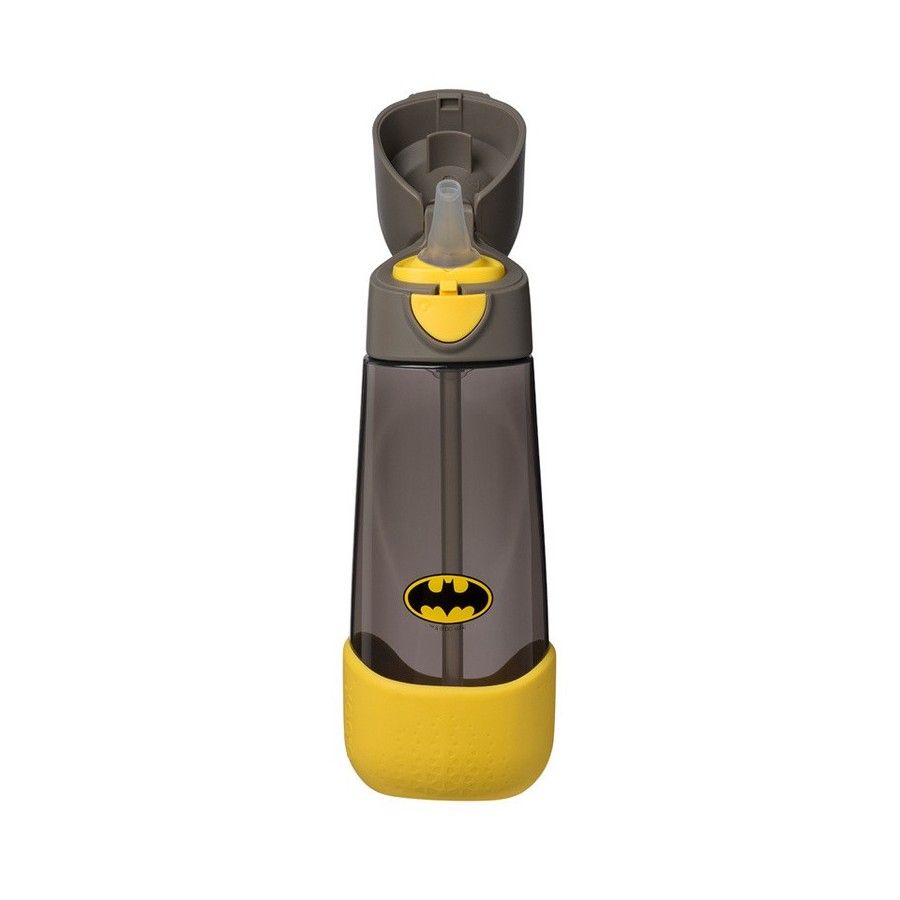 B.box Batman por b.box Botella de agua de tritanio con una paja 600.