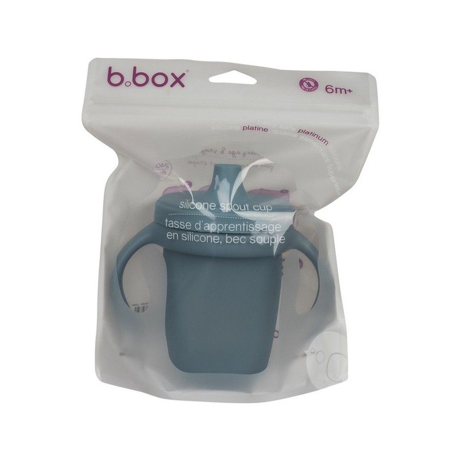 B.box Tazza in silicone con bocchino, blu - 9353965008439