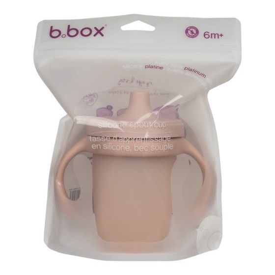 B.box Silikonschale mit Mundstück, Rosa - 9353965008453