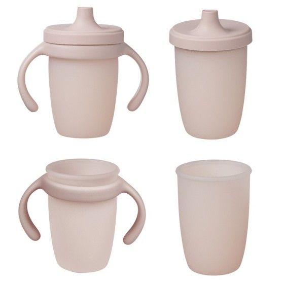 B.box Silicone Cup з муштук, ружовы - 9353965008453