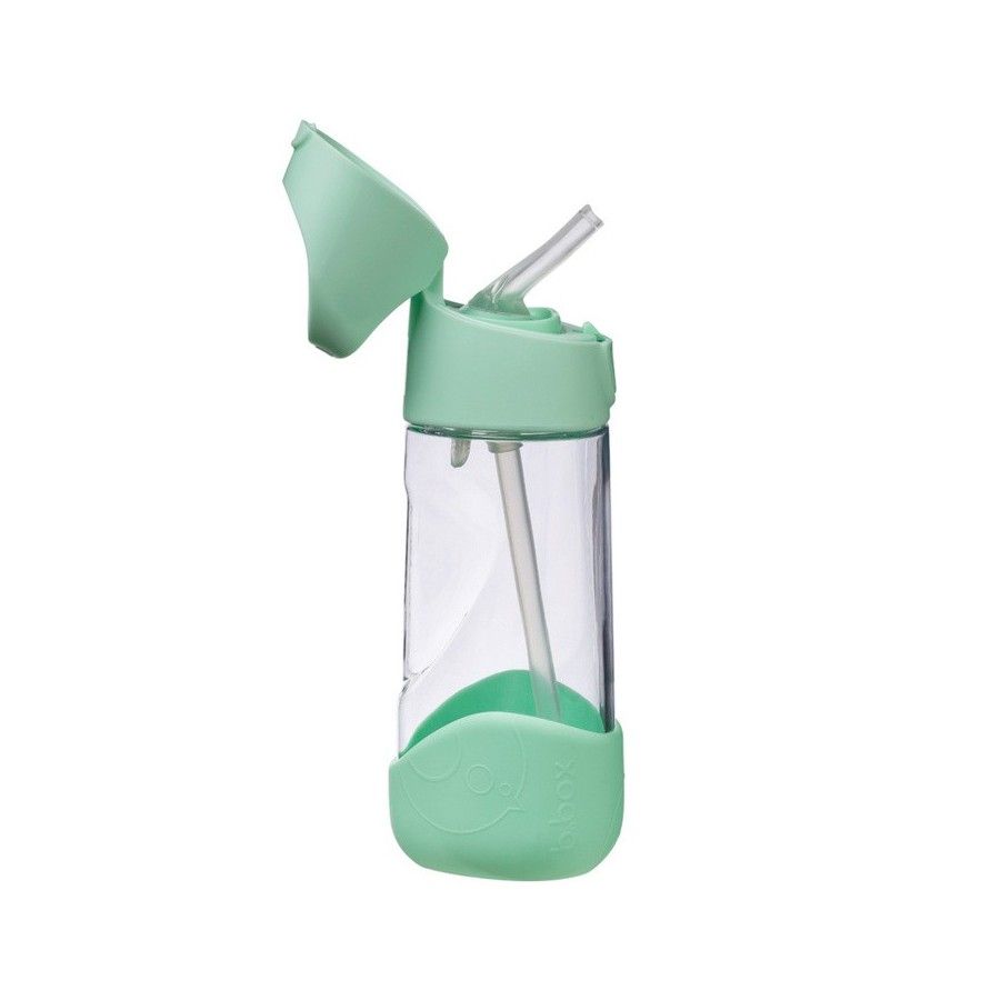B.box Butelka tritanowa ze słomką 450 ml, Spearmint -