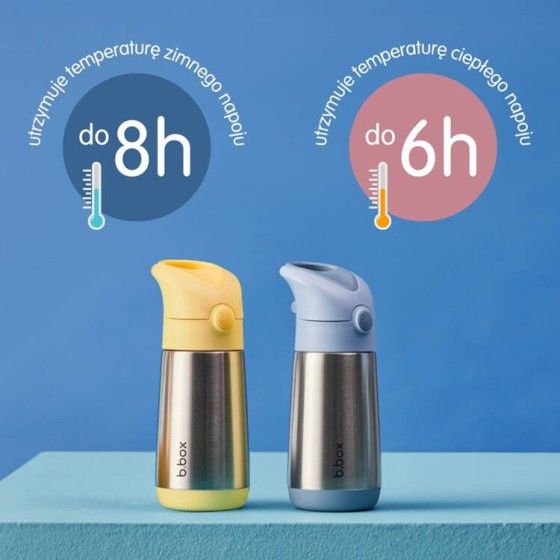 B.box Termisk vattenflaska 350 ml, Citron Twist - 9353965008798