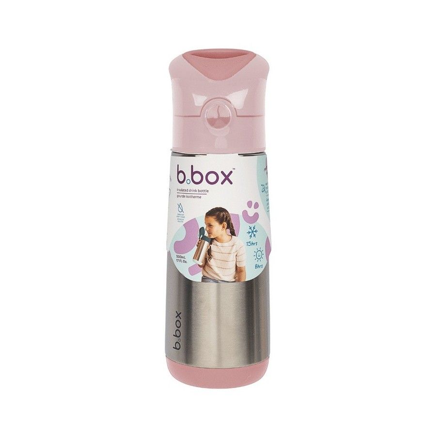B.box Termisk vattenflaska 500 ml, Blush Crush - 9353965008750