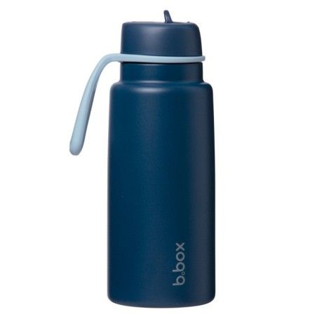 B.box Thermal bottle with folding mouthpiece - stainless steel thermos 1L Midnight