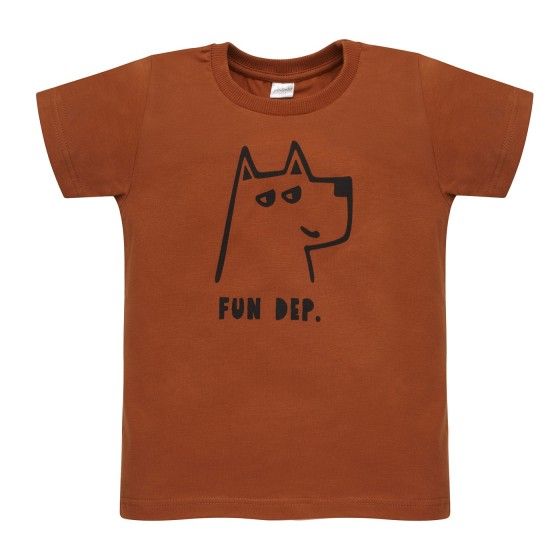 Pinokio T-shirt Bruin Hond Olivier 80 - 5901033322020