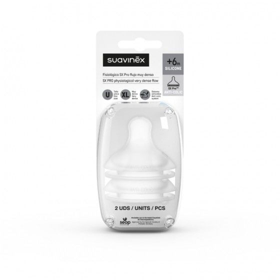 Pacificateurs de bouteilles SUAVINEX - SX PRO - + 6M - 2 PCS. 