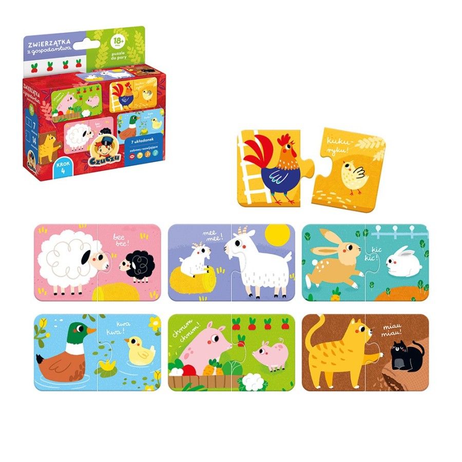 CzuCzu Állatok egy pár gazdaságban egy puzzle - 590298349314