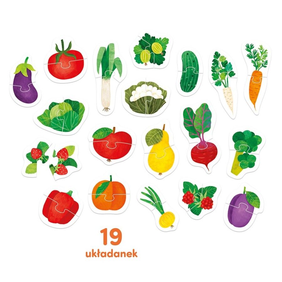 CzuCzu Puzzle-Paare Obst und Gemüse 18 Mies - 5902983492931