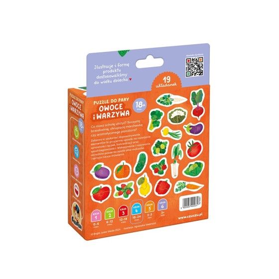 CzuCzu Puzzle Páry Ovocie a zelenina 18 Mies - 5902983492931