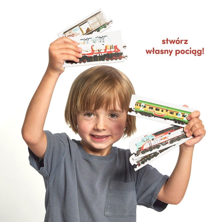 CzuCzu Puzzle dwustronne - Pociągi 5+ - 5902983493259