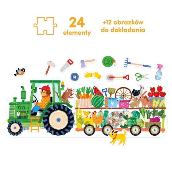 CzuCzu Moto Puzzle - Traktor 2+, 3+ - 5902983493211