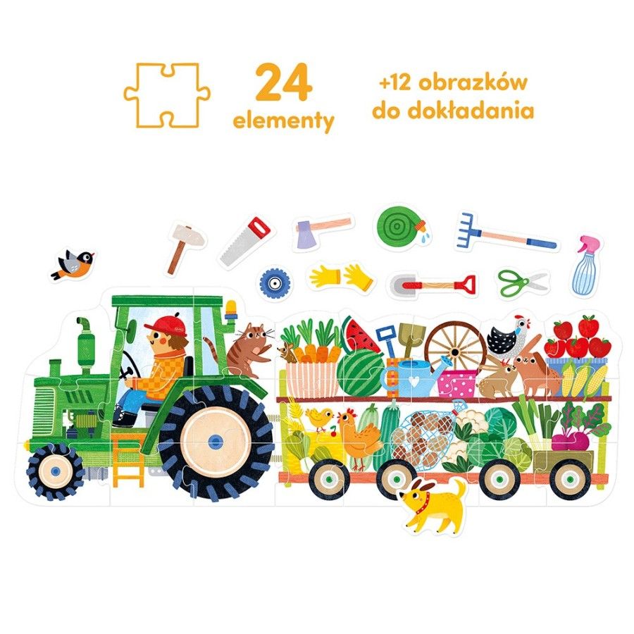 CzuCzu Moto Puzzle - Traktor 2+, 3+ - 5902983493211