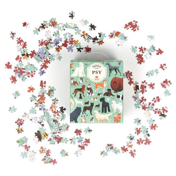 CzuCzu Puzzlove hundar - Familj pussel 1000EL - 5902983493228