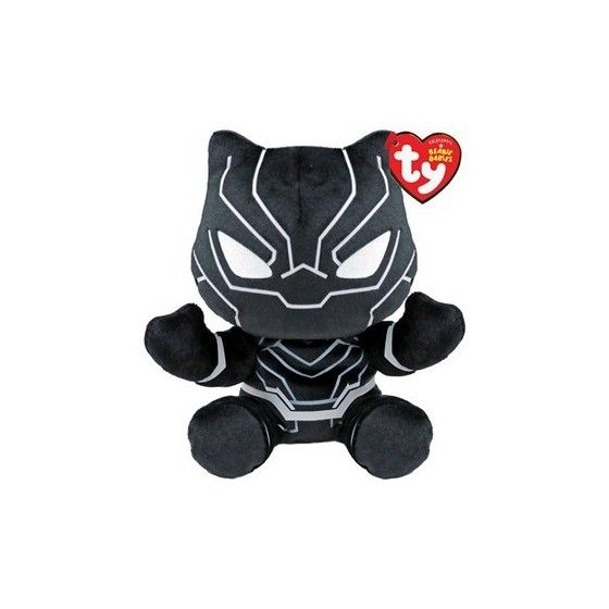 Ty Beanie děti Měkký Marvel Black Panther, 15 cm -