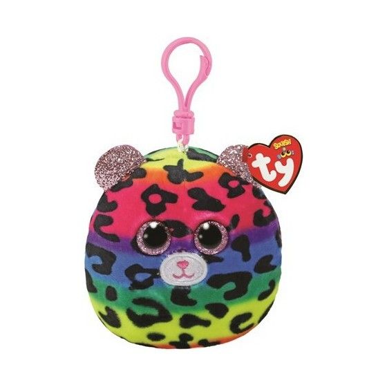 Ty Squishy Mutsen Dotty, 8.5 cm - Multicolor Leopard - Clip