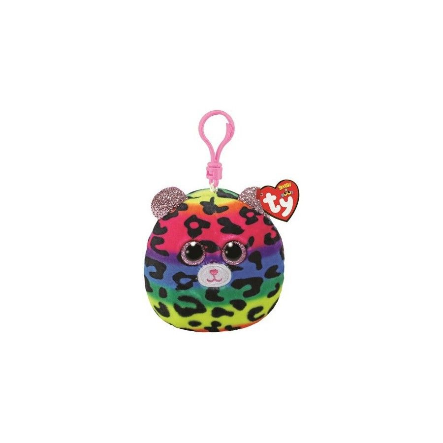 Ty Squishy Beanies DOTTY, 8,5 cm - multicolor leopard - Clip -