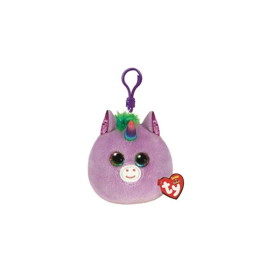 Ty Squishy Beanies разетка, 8,5 см - фіялетавы аднарог - кліп -