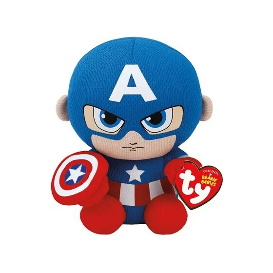 Ty Beanie Babies Marvel kapitány Amerika, 15 cm - 0008421411894