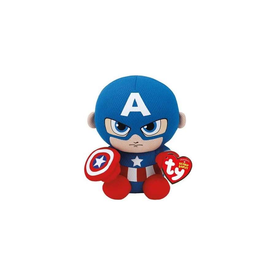 Ty Beanie Babies Marvel kapitány Amerika, 15 cm - 0008421411894