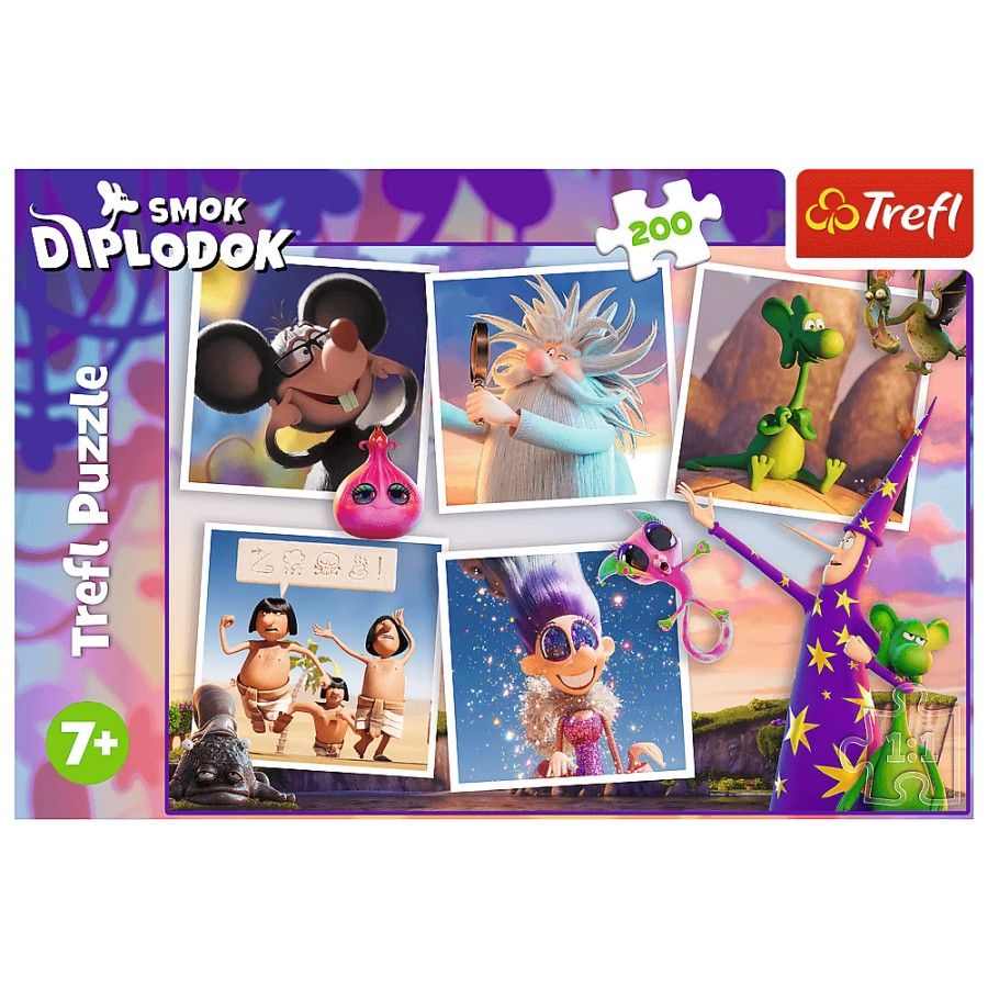 Trefl 200el Puzzle. - Diplodo sárkány kalandok - 5900511133226