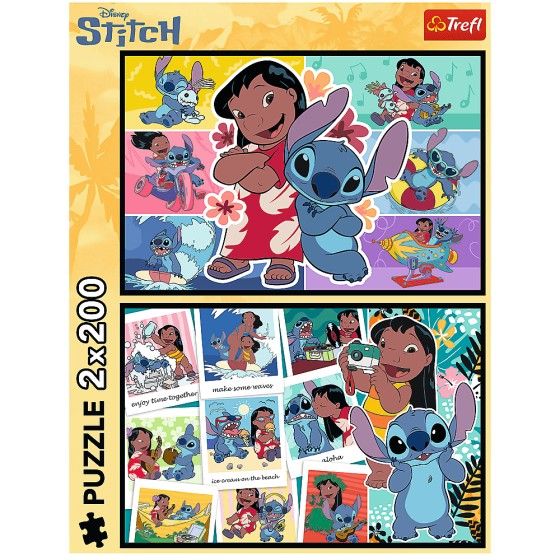 Trefl 2x200El-puzzel. - Funfife Stitch - 5900511133349