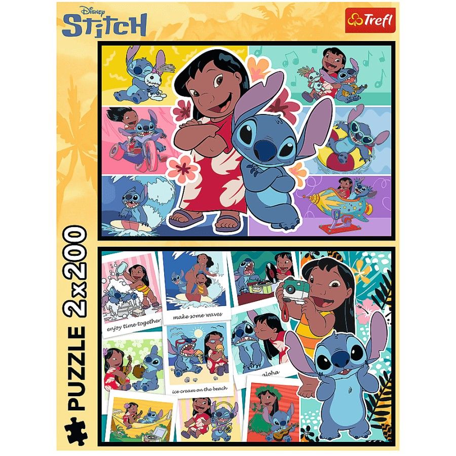 Trefl 2x200el puzzle. - Funfife Stitch - 5900511133349