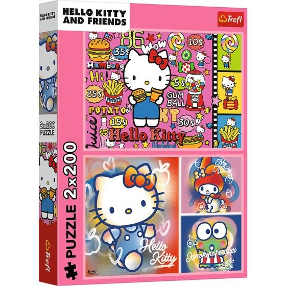 Trefl 2x200el puzzle. - Hello Kitty és barátok -