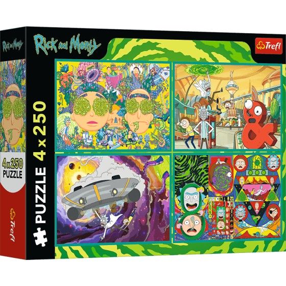 Trefl 4x250el puzzle. - Curled World Rick