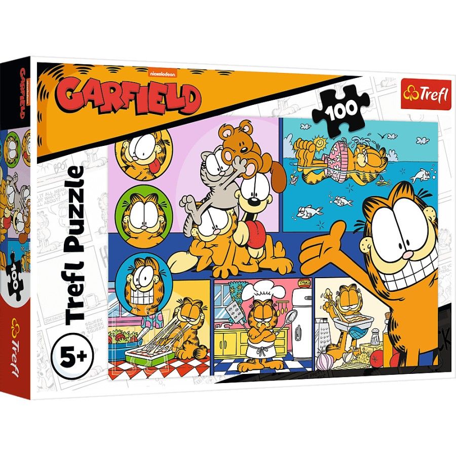 Trefl 100el puzzle. - líný garfield - 5900511165210