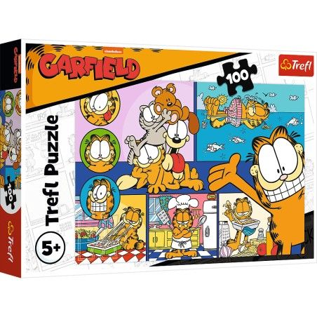 Trefl 100EL puzzle. - lenivý garfield