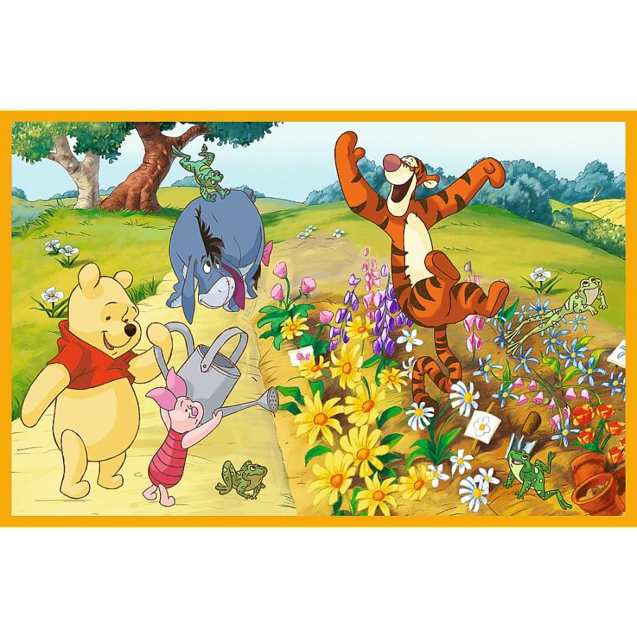 Trefl 2x24el拼图。  - 益智Winnie The Pooh  - 花园里的一天
