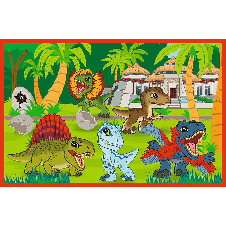 Trefl 2x24El-puzzel. - Kleine dinosaurussen, Jurassic Park -