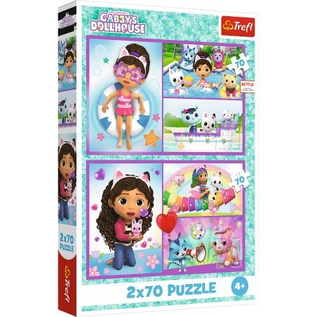 Trefl 2x70el Puzzle. - Viel Spaß mit Gabi, Koci Cottage Gabi