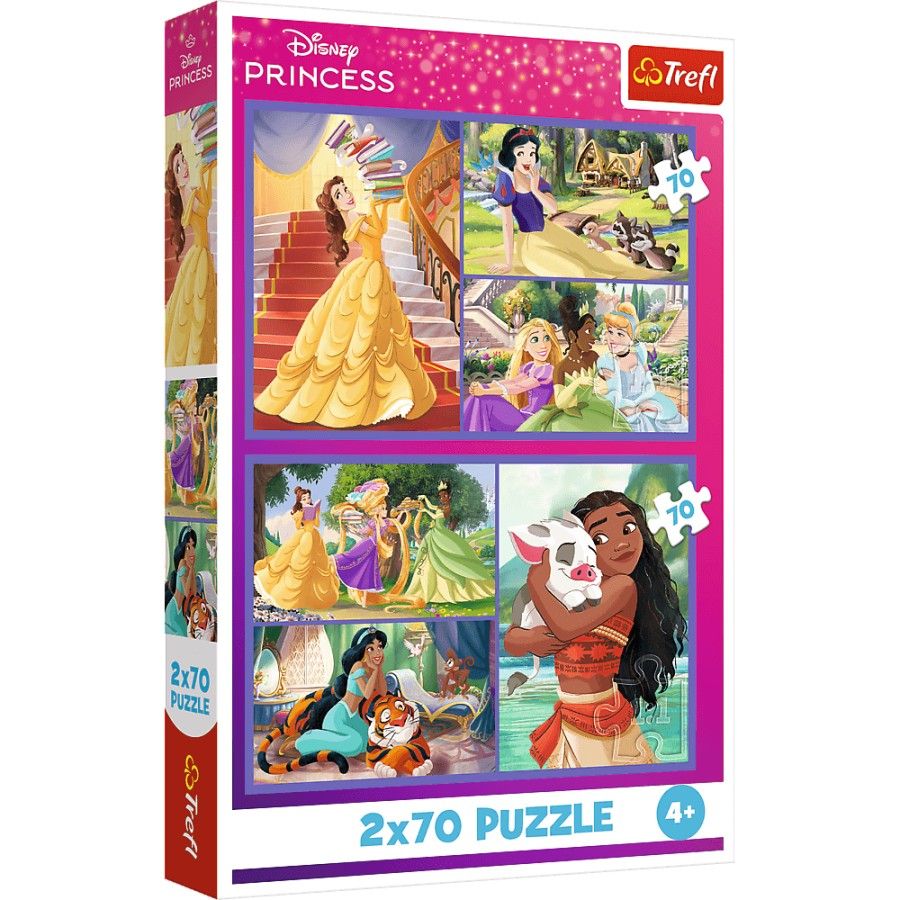 Trefl 2x70el puzzle. - Fairytale days / Disney - 590051134400