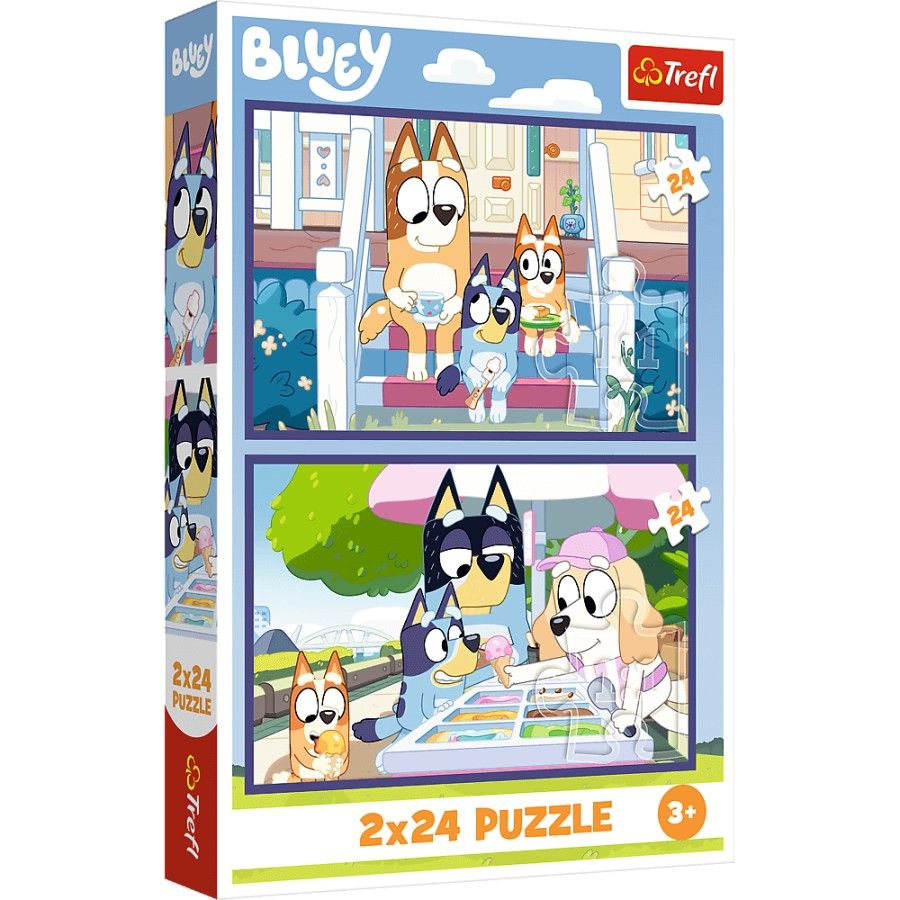 Trefl 2x24el pussel. - Rolig bluey - 5900511344462
