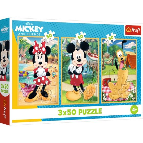 Trefl 3x50el puzzle. - Mouse in vacanza - 5900511348811