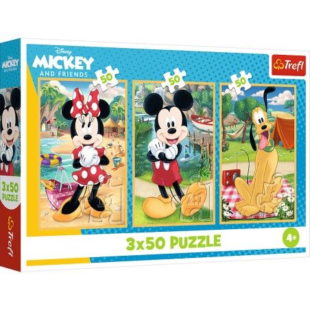 Trefl 3x50el puzzle. - egér nyaraláson