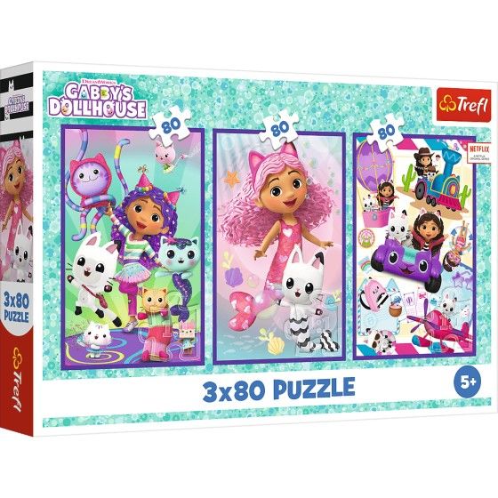 Trefl 3x80El-puzzel. - Kleurrijke Dagen Gabi - 5900511388828