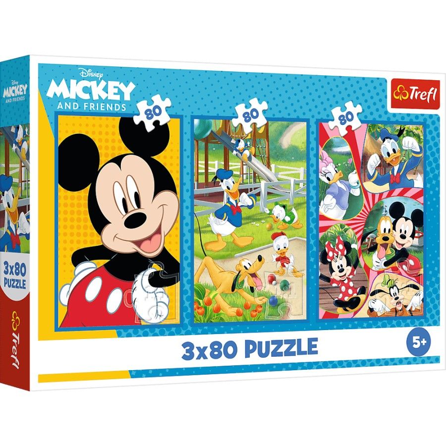 Trefl 3x80el puzzle. - Mickey Mouse Crew - 5900511348873