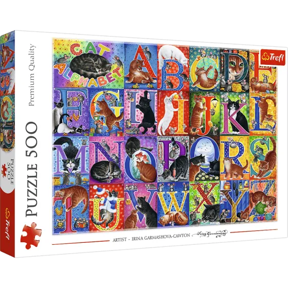 Trefl 500el puzzle. - ábécé macska - 5900511375275