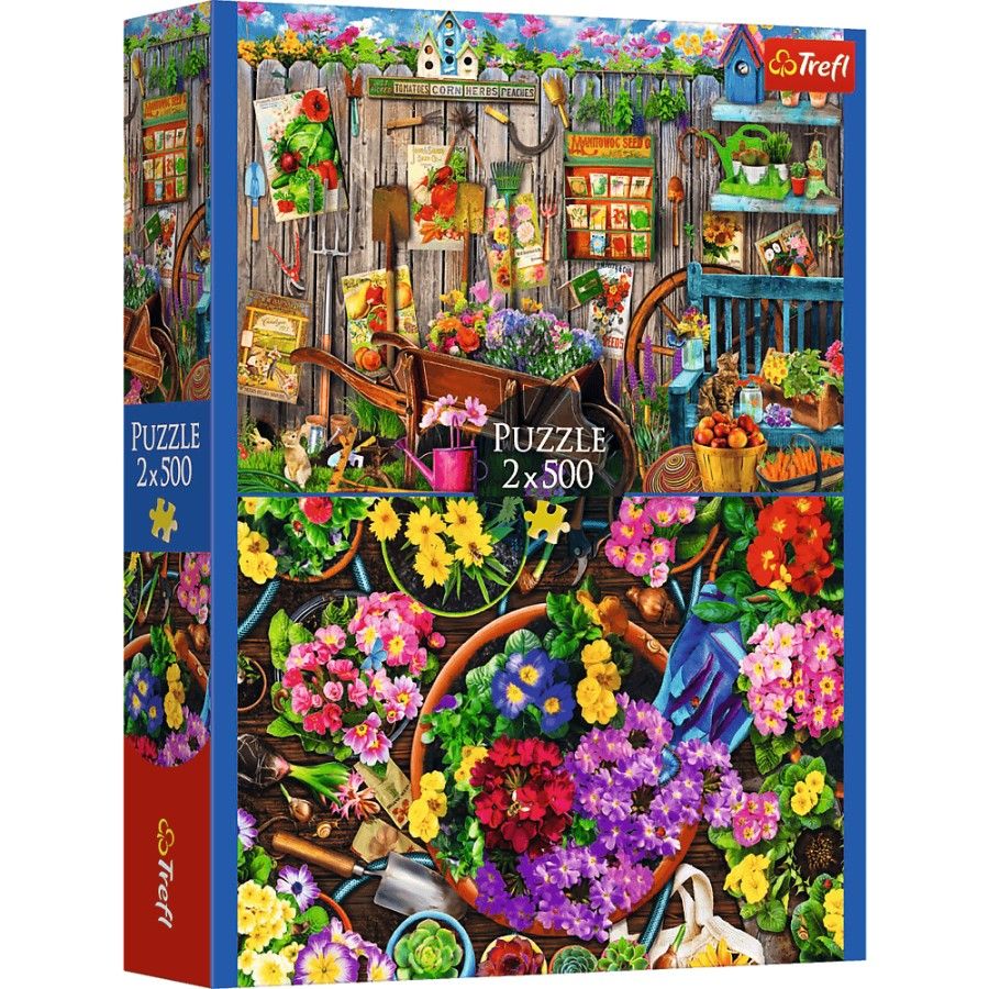 Trefl 2x500el Puzzle. - Arbeit im Garten - 5900511375299