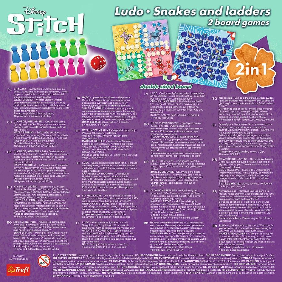 Trefl Játék 2in1 Lilo és Stitch - kínai - kígyók és létrák -