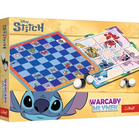 Trefl Gioco - Dama e mulino Lilo & Stitch