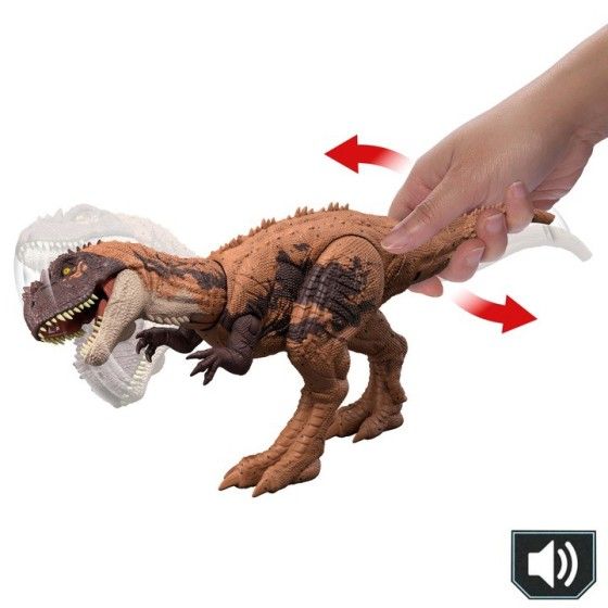 Jurassic-Welt Gefährliche Ryk-Dino-Kryppops Figur mit Ton