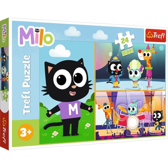 Trefl Puzzle "24 Maxi" Avventure di un piccolo gattino Milo / Dea Planet
